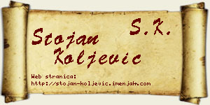 Stojan Koljević vizit kartica